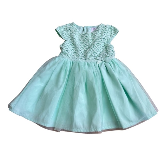 Just One You Carter’s Mint Green Dress Lace Party Baby Girls 12M - Picture 1 of 7